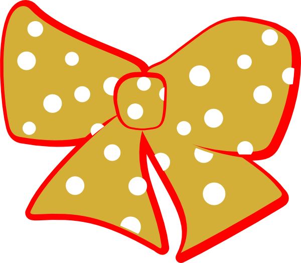 Red Gold Cheer Bow Clip Art - Gold Bow Clip Art (600x524)
