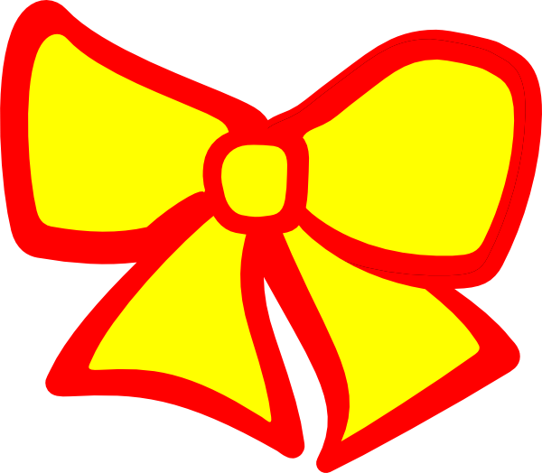 Gold Clipart Hair Bow - Hair Bow Clip Art (600x524)