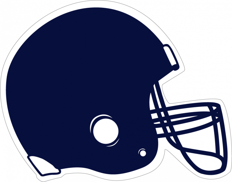 Navy Clipart Megaphone - Navy Blue Football Helmet (800x630)