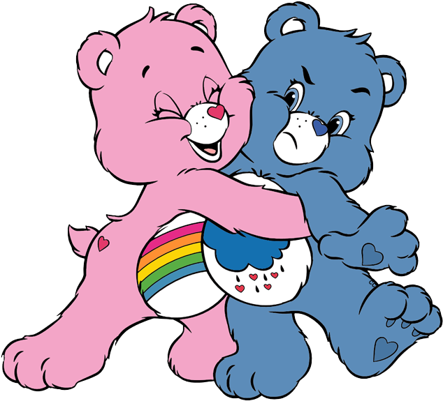 Funny Bears Cartoon Clip Art - Grumpy Bear And Cheer Bear (644x585)