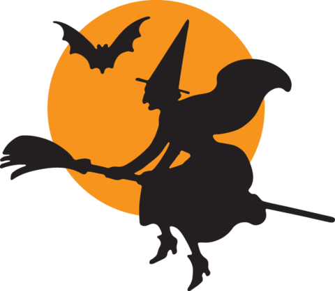 A10 Holidays/celebrations Clipart - Halloween Witch (480x418)