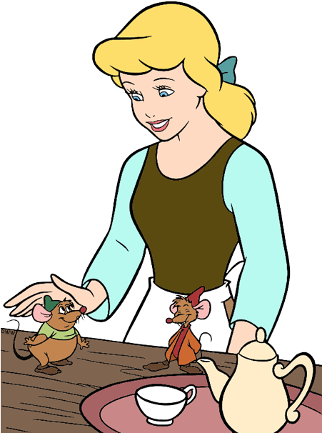 Cinderella, - Cinderella With Jaq And Gus - Full Size PNG Clipart ...