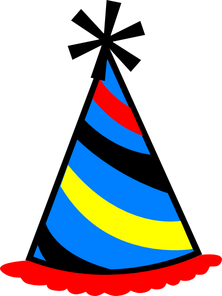 Birthday Cap Clip Art - Birthday Hat Transparent Background (450x599)