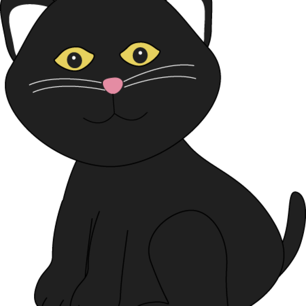 Black Clipart Cute Halloween Black Cat Clip Art Cute - Cute Black Cat Clip Art (1024x1024)