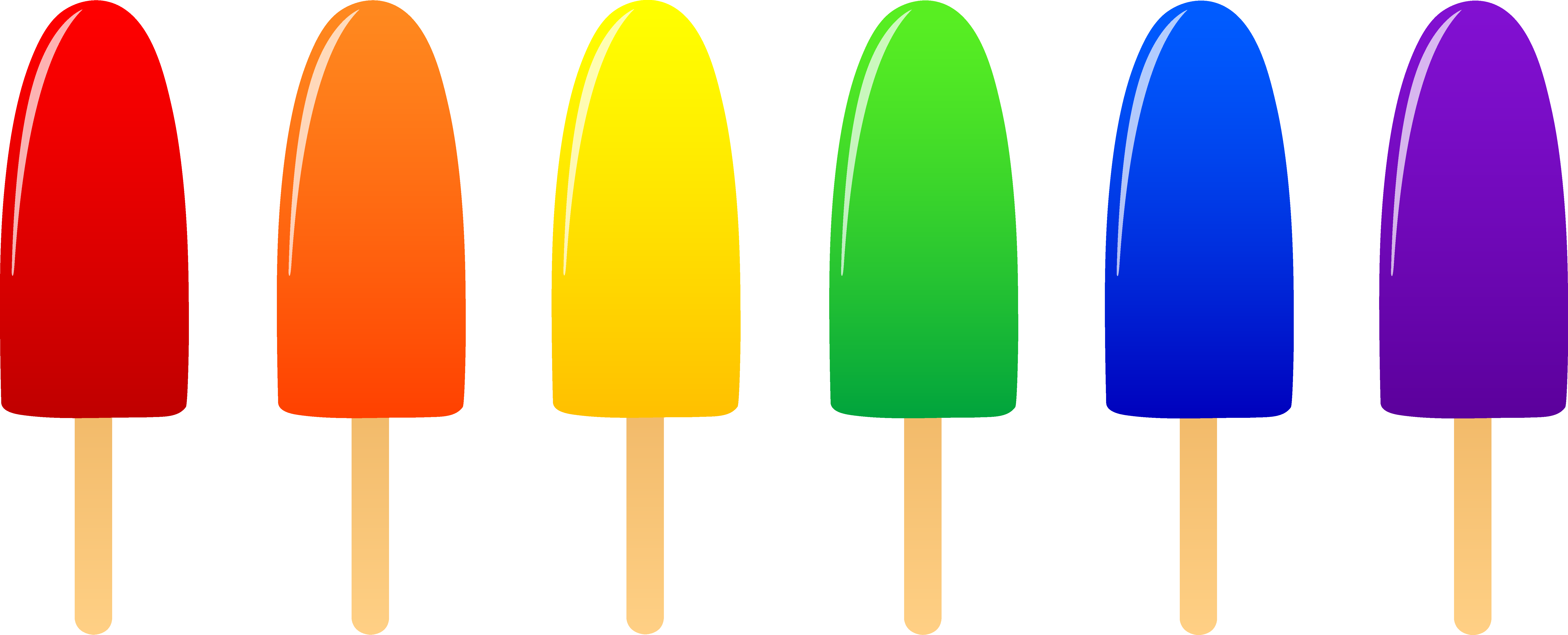 Popsicle Stick Clip Art - Popsicles Clipart (7787x3152)