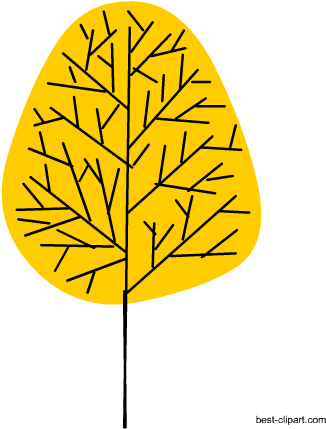 Yellow Tree Free Clip Art - Clip Art (450x450)