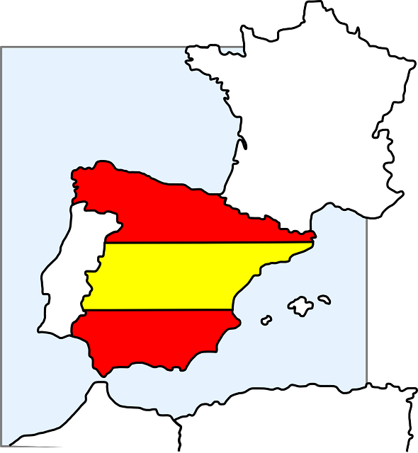 Spain Map And Flag Clip Art At Clker - Spain Clip Art (590x640)