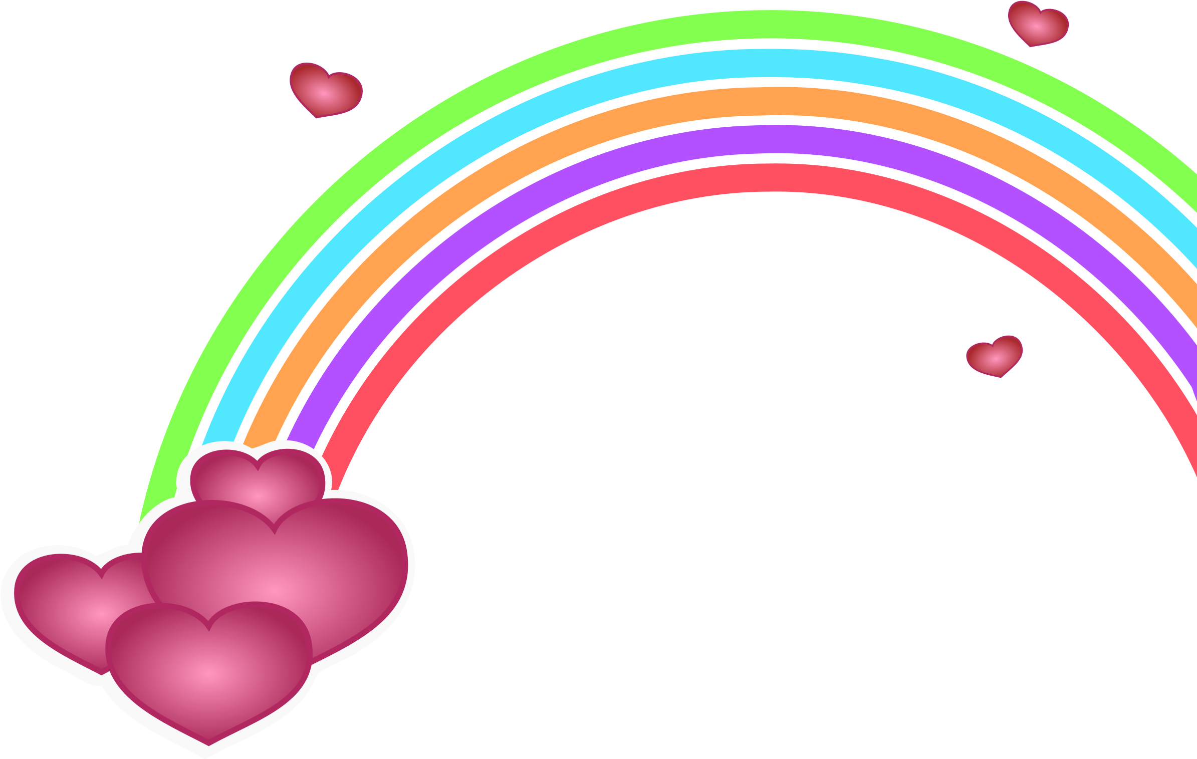 Rainbow Clip Art Image Free Download - Valentine's Day Clip Art (2400x1538)