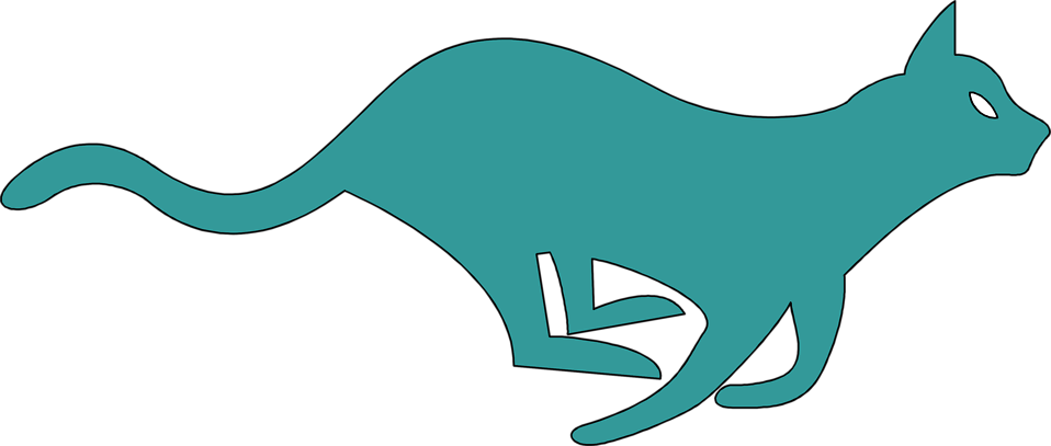Clipart Cat Running Cats Free Stock Photo Illustration - Cat Running Clip Art (958x407)