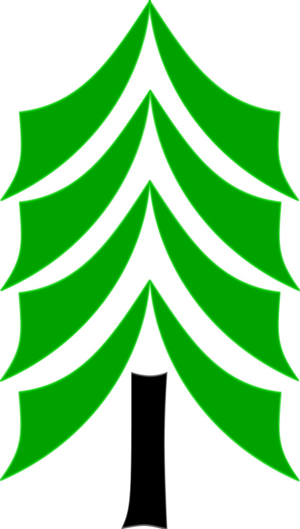 Vector Clip Art - Cedar Tree Clip Art (600x1056)