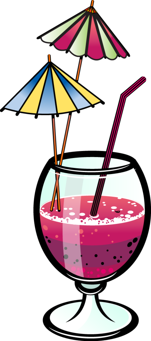 Drink Clipart Food And Beverage - Party Drinks Clip Art (640x1448)