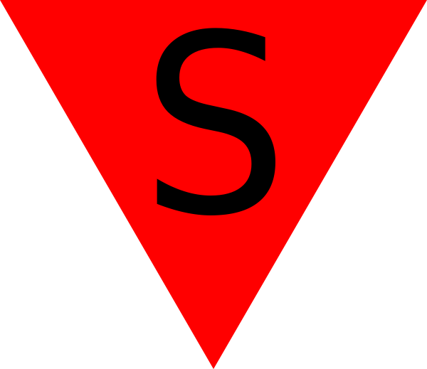 สามเหลี่ยม สี แดง Png (600x519)