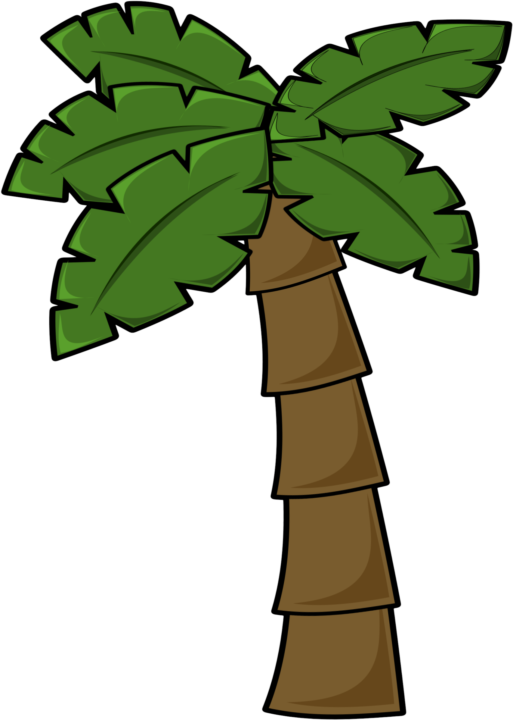 Palm Tree Clipart Simple - Jungle Tree Clip Art (2000x2832)