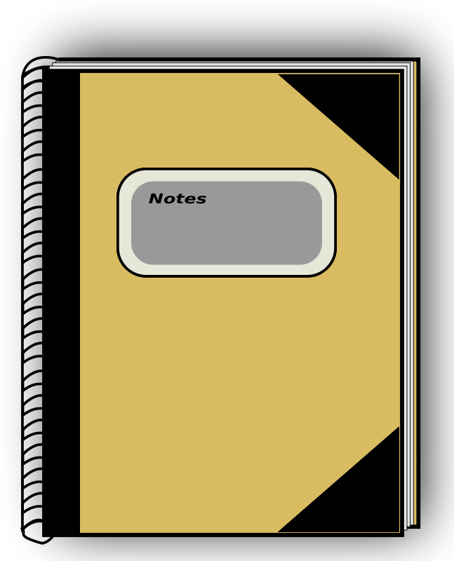 Notebook Yellow - Notebook Clip Art (647x800)