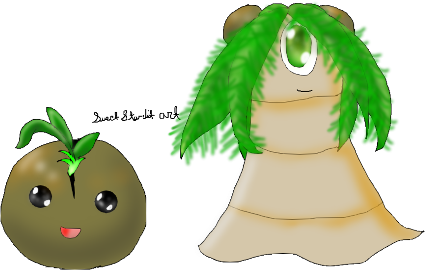 Palm Tree Pokemon By Sweet Starlit Art - Art (1024x717)