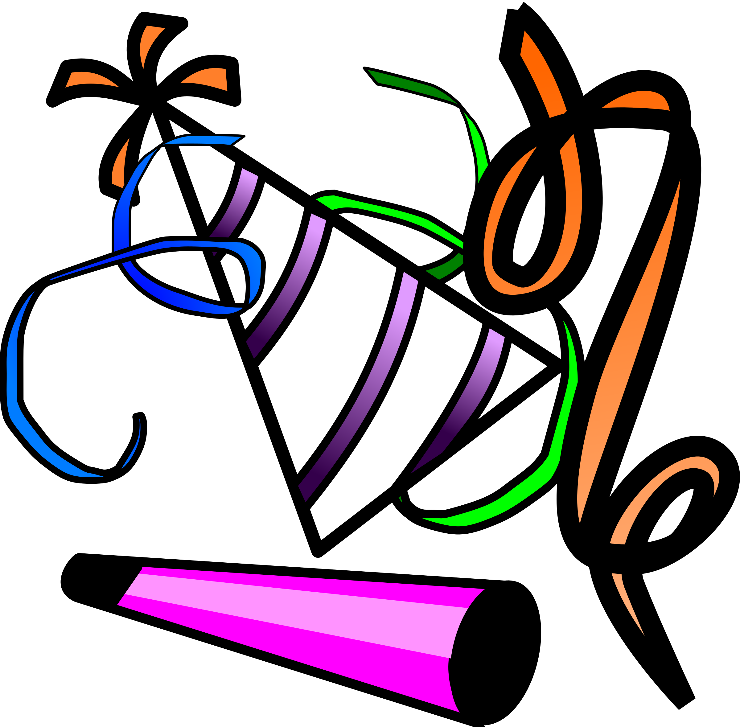 Party Clip Art - New Years Horn Clip Art (2400x2358)