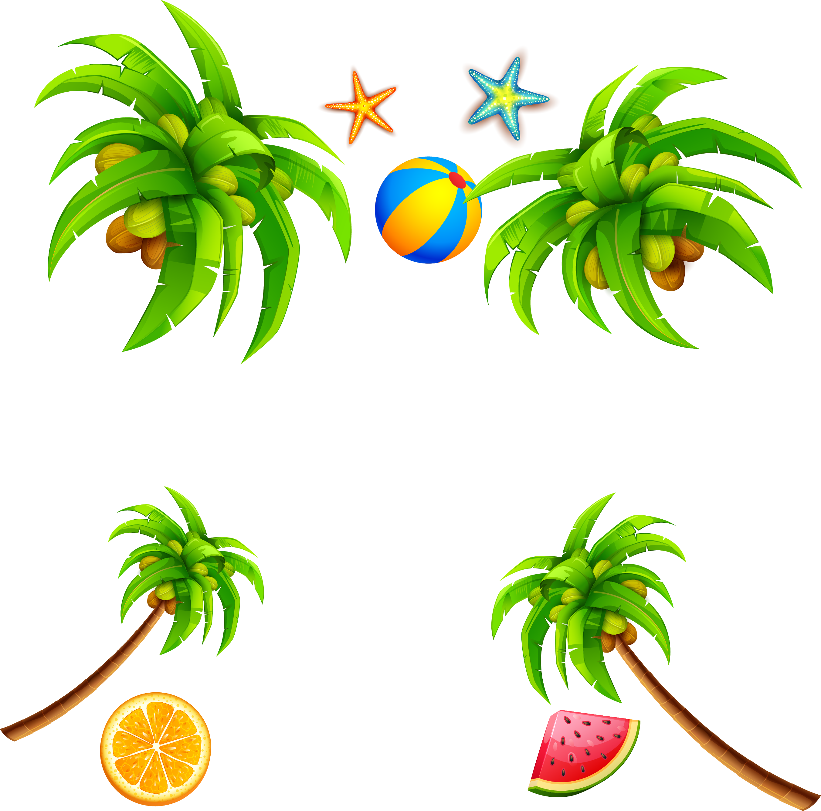 Coconut Leaf Clip Art - Coconut Leaf Clip Art (2705x2672)