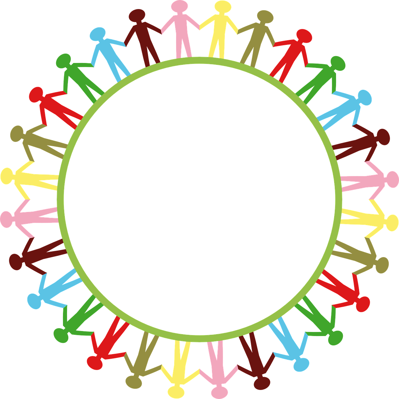Calling All Writers And Artists - Circle Of People Holding Hands (1280x1280)
