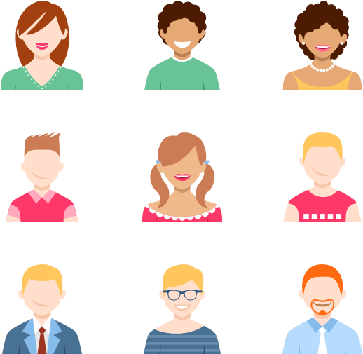 User Avatars Compilation - Human Icon Png Color (600x564)