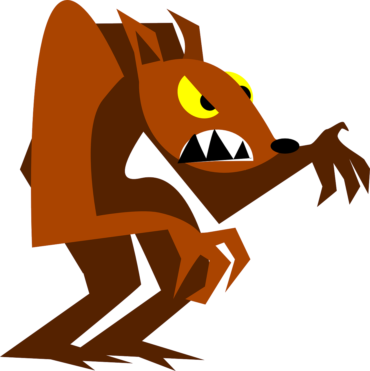 Werewolf Free Vector - Cartoon Werewolf Png (1277x1280)