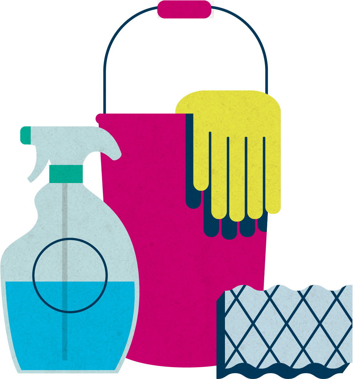 Mgic/link Servicing Cleaning Supplies Icon - Clip Art Cleaning Supplies (1394x1467)