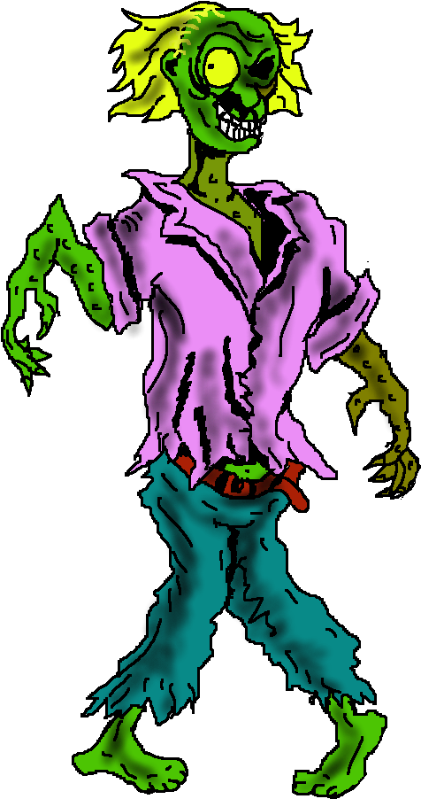Free To Use Public Domain Halloween Clip Art - Cartoon Zombie Png Transparent (600x1000)