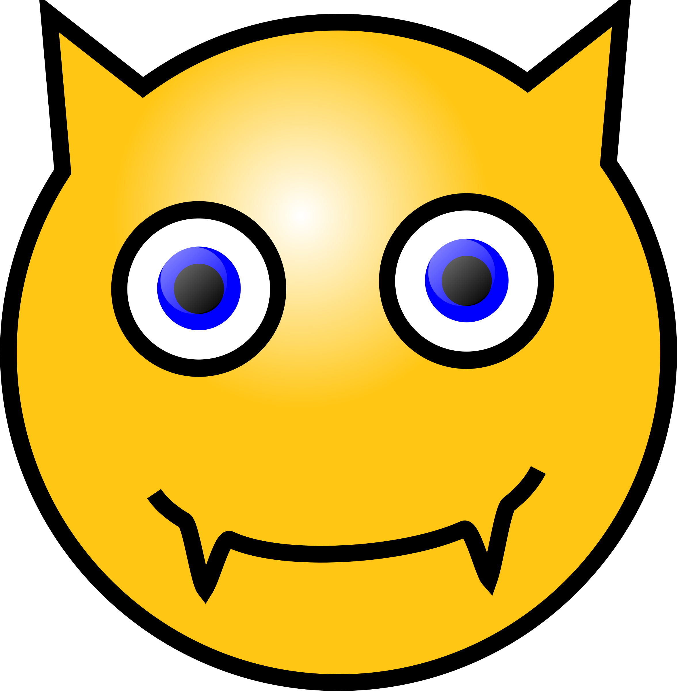 Devil Face Clip Art - Devil Smiley Face (1000x1000)