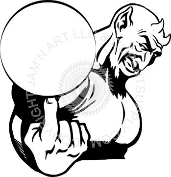 Basketball On Finger Drawing (349x361)