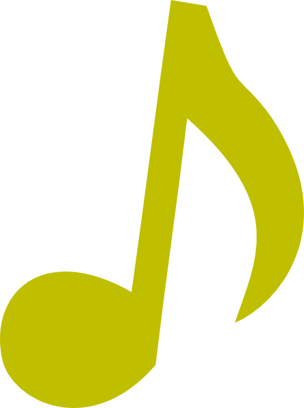 Green Music Note - Music Notes Clip Art (444x595)