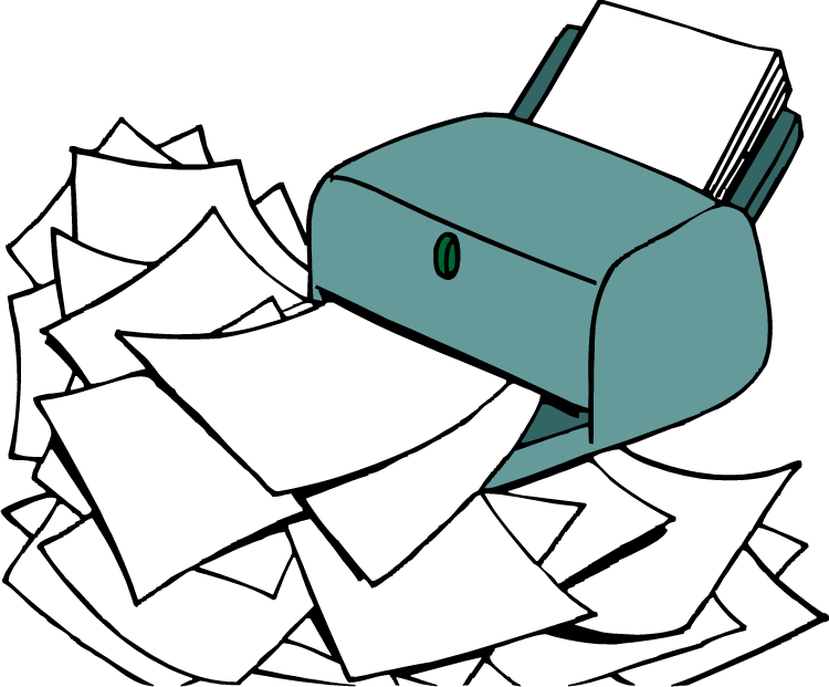 Save Paper Cliparts - Wasting Paper Clipart (750x621)