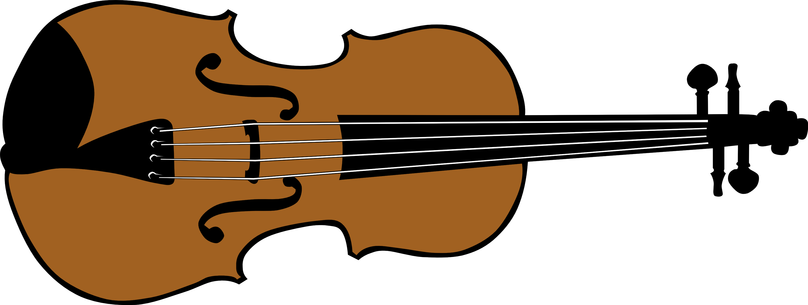 Violin Clip Art - Violin Clip Art (3333x1259)