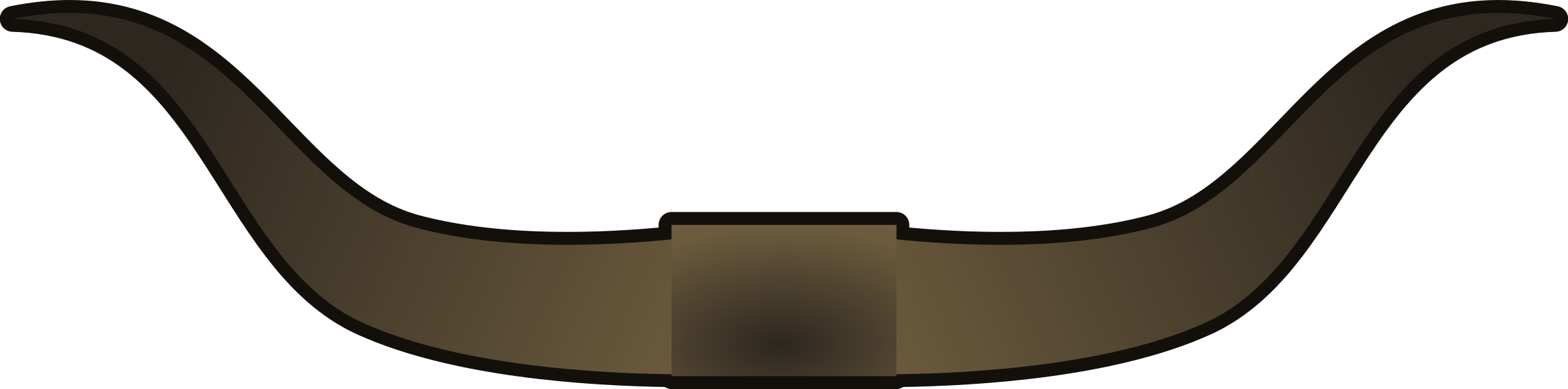 Bull - Bull Horns Clipart (2400x595)