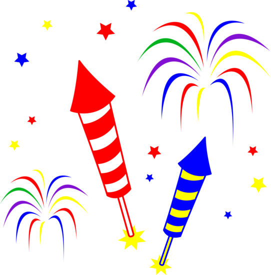 Free Fireworks Clip Art - Fireworks Clipart (542x550)