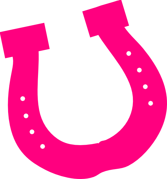 Horseshoe Clip Art - Pink Horseshoe Clipart (558x597)