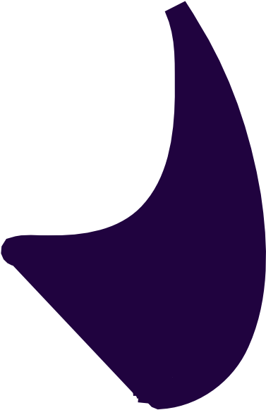 Purple Devil Horns Clip Art - Clip Art (378x595)
