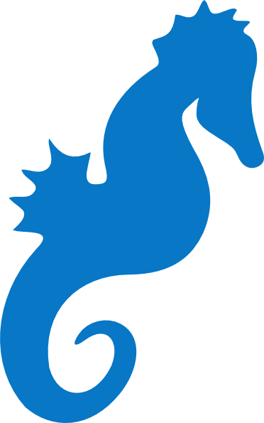 Seahorse Free Sea Horse Clip Art Free Vector For Free - Blue Seahorse Clipart (372x595)