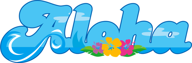 Grab This Free Summer Clipart And Celebrate - Aloha Clipart (640x213)