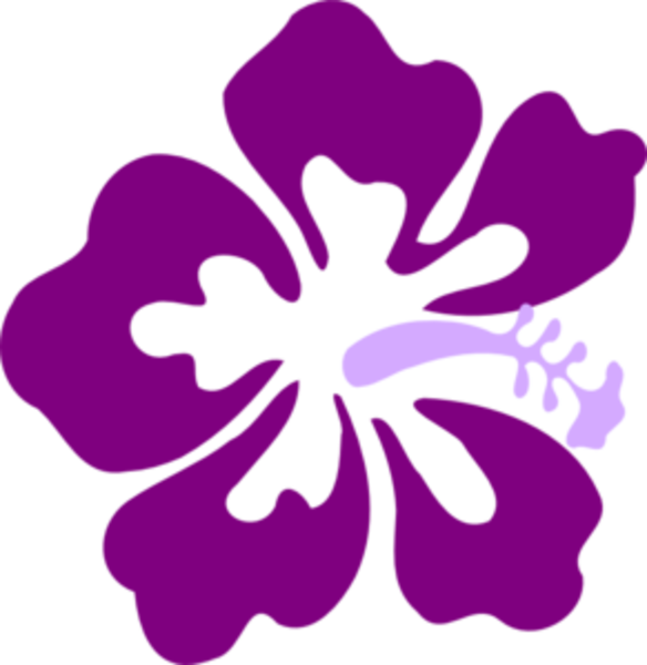 Tropical Flowers Clip Art (584x600)