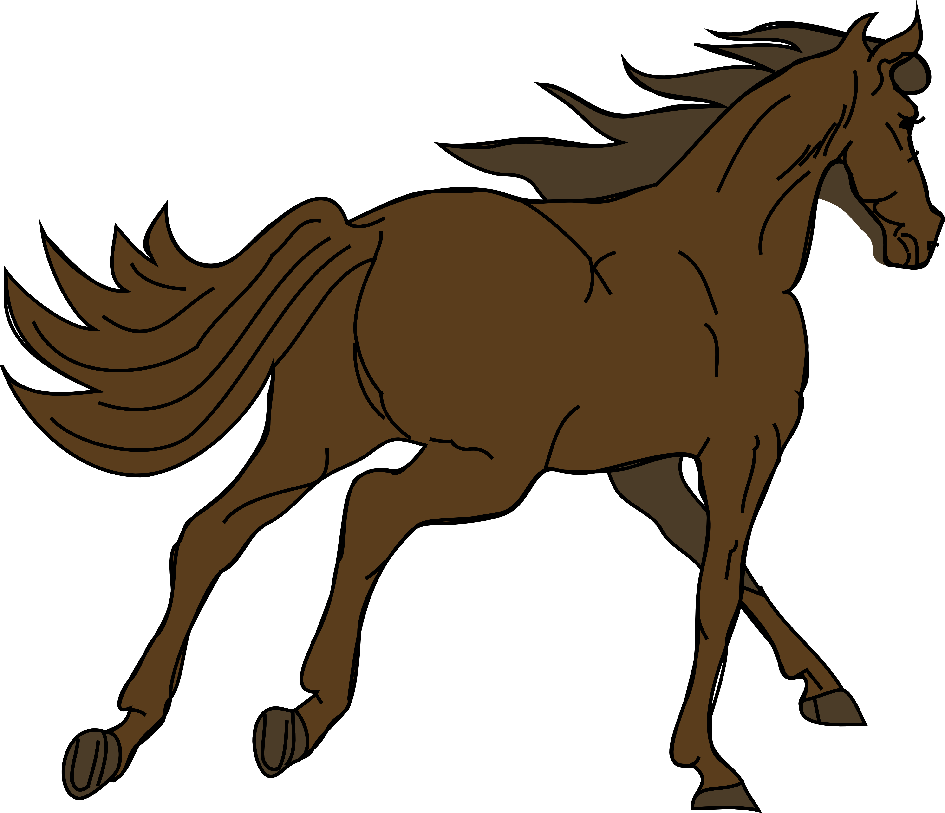 Horse Free To Use Clip Art - Running Horse Gif Png (3925x3379)