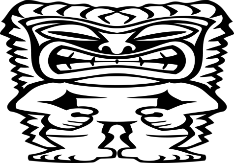 Coloring Trend Medium Size Luau Clip Art Tiki Faces - Tiki (476x333)