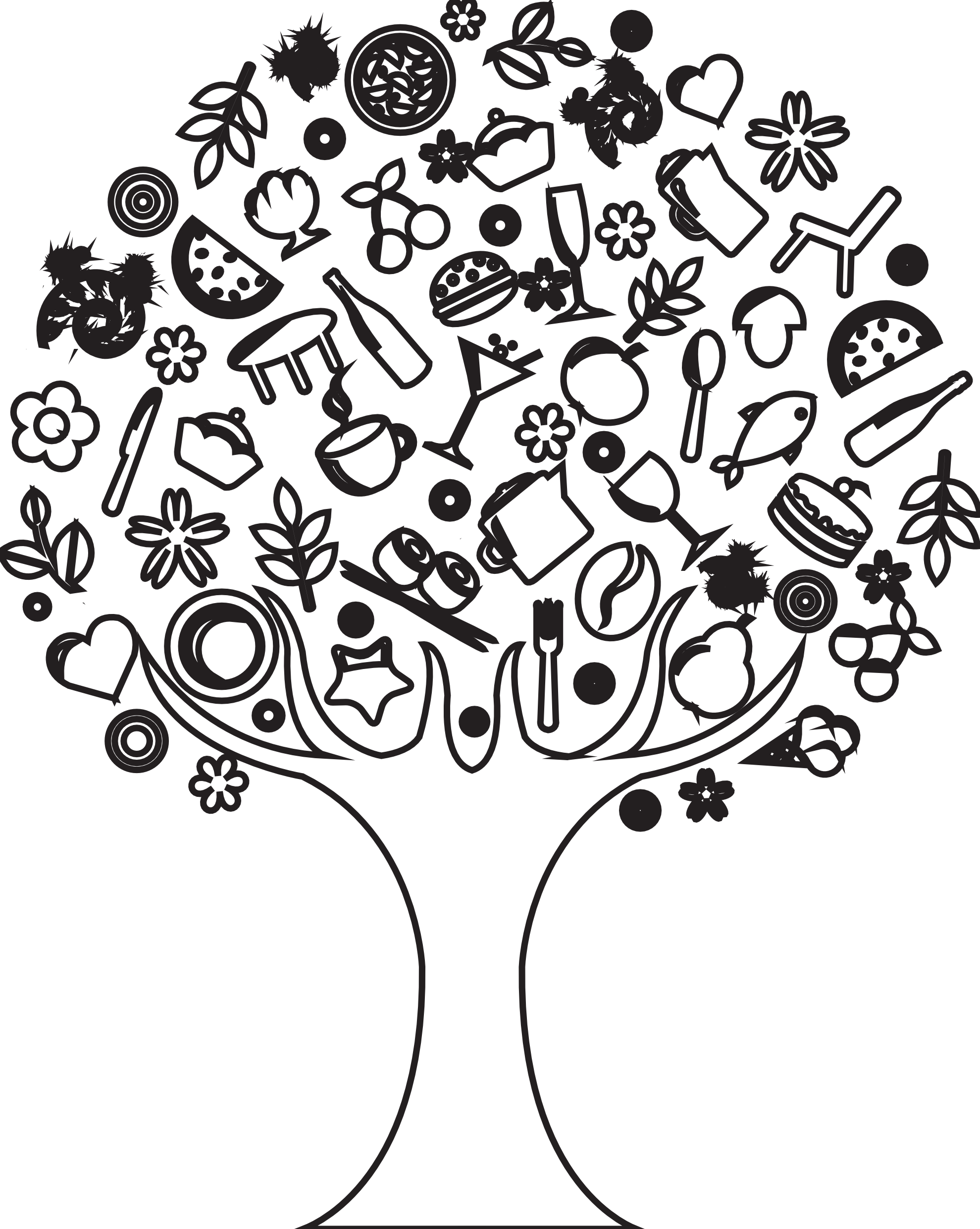 Images For Tree Black And White Drawing - Abstract Images Black And White (1979x2480)