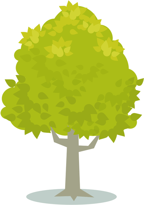Tree With Green Leaves Clipart - Arvore Amarela Desenho Vetor (1682x2400)