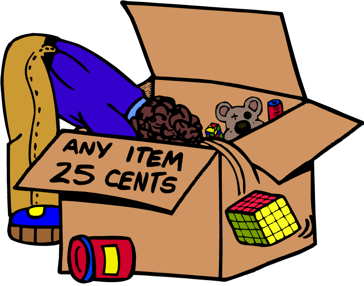 Yard Sale Clipart Clipart Kid - Garage Sale Items Clip Art (750x590)