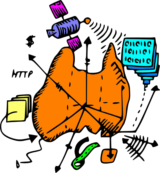 Free Vector Digital Map Of Australia Clip Art - Geography Cartoon Png (552x595)