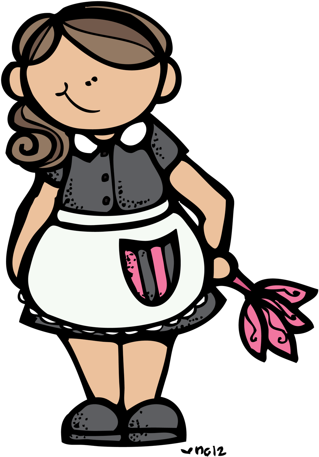 Maid Clipart - Melonheadz Clean (1131x1600)