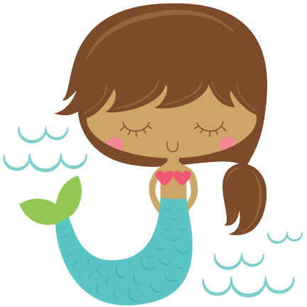 Cute Mermaid Cliparts - Miss Kate Cuttables Mermaid (432x432)