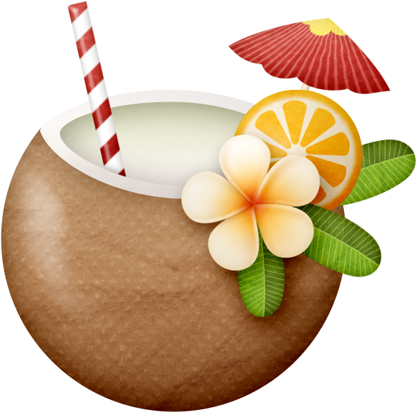 Фото, Автор Ladylony На Яндекс - Hawaiian Coconut Clipart (630x600)