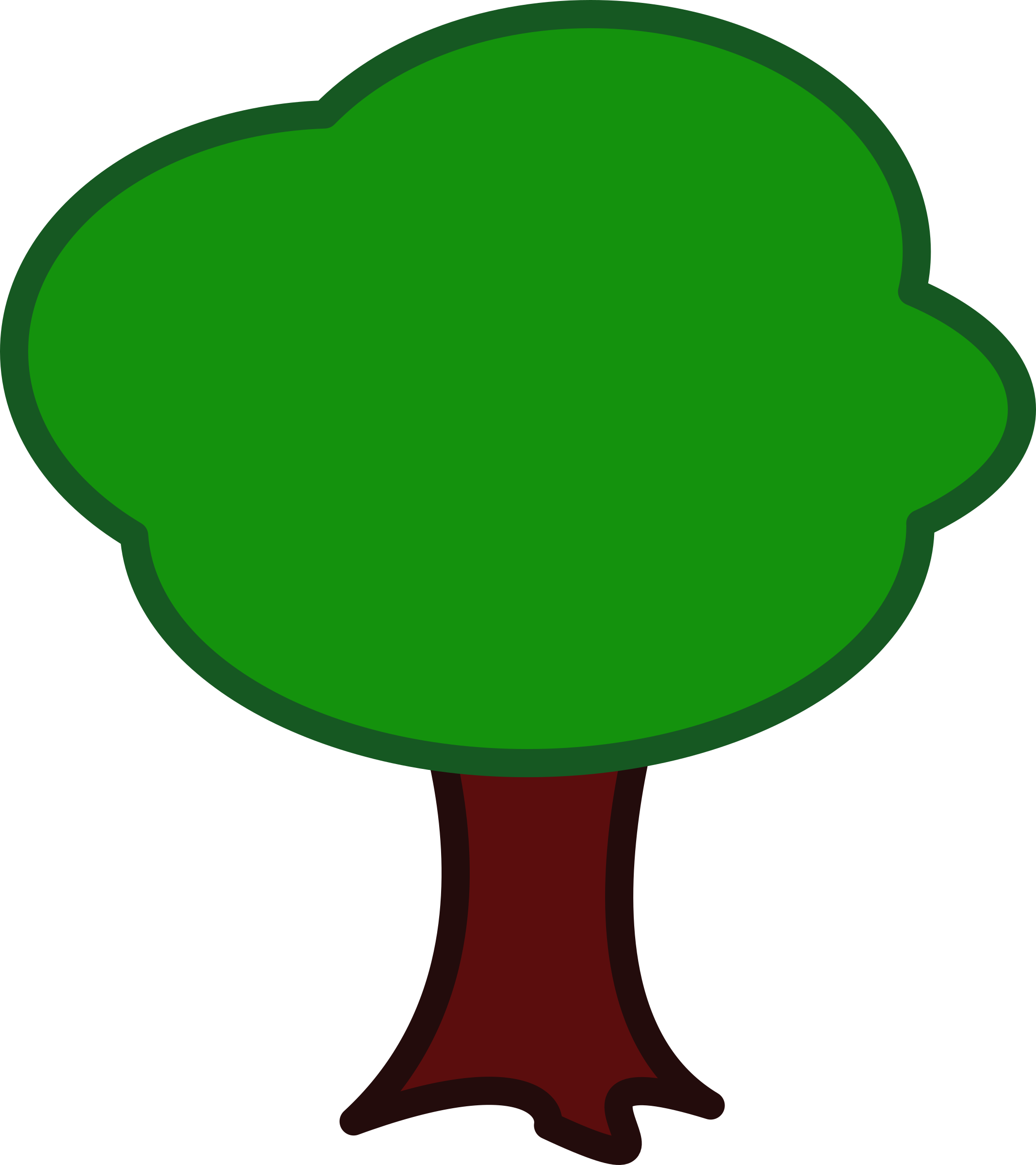 Tree Animated - Cartoon Tree (2135x2400)