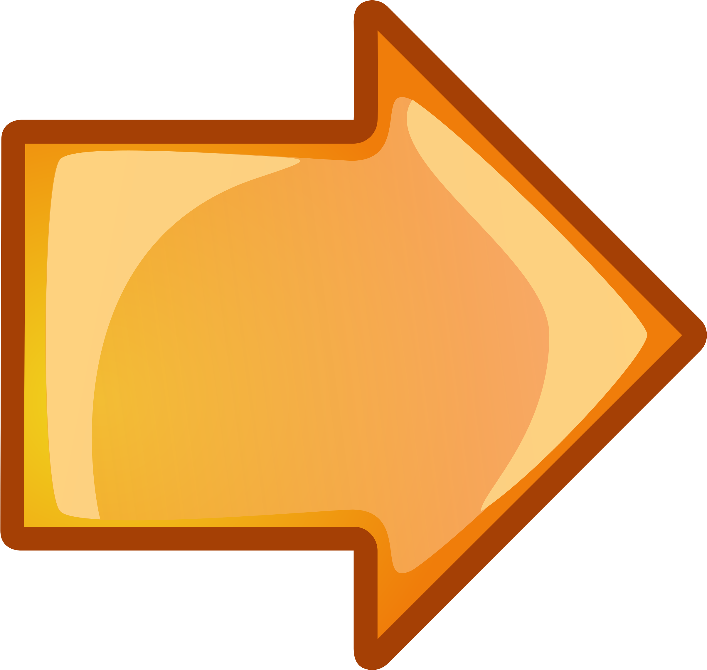 Free Vector Arrow Orange Right Clip Art - Orange Right Arrow (2533x2400)