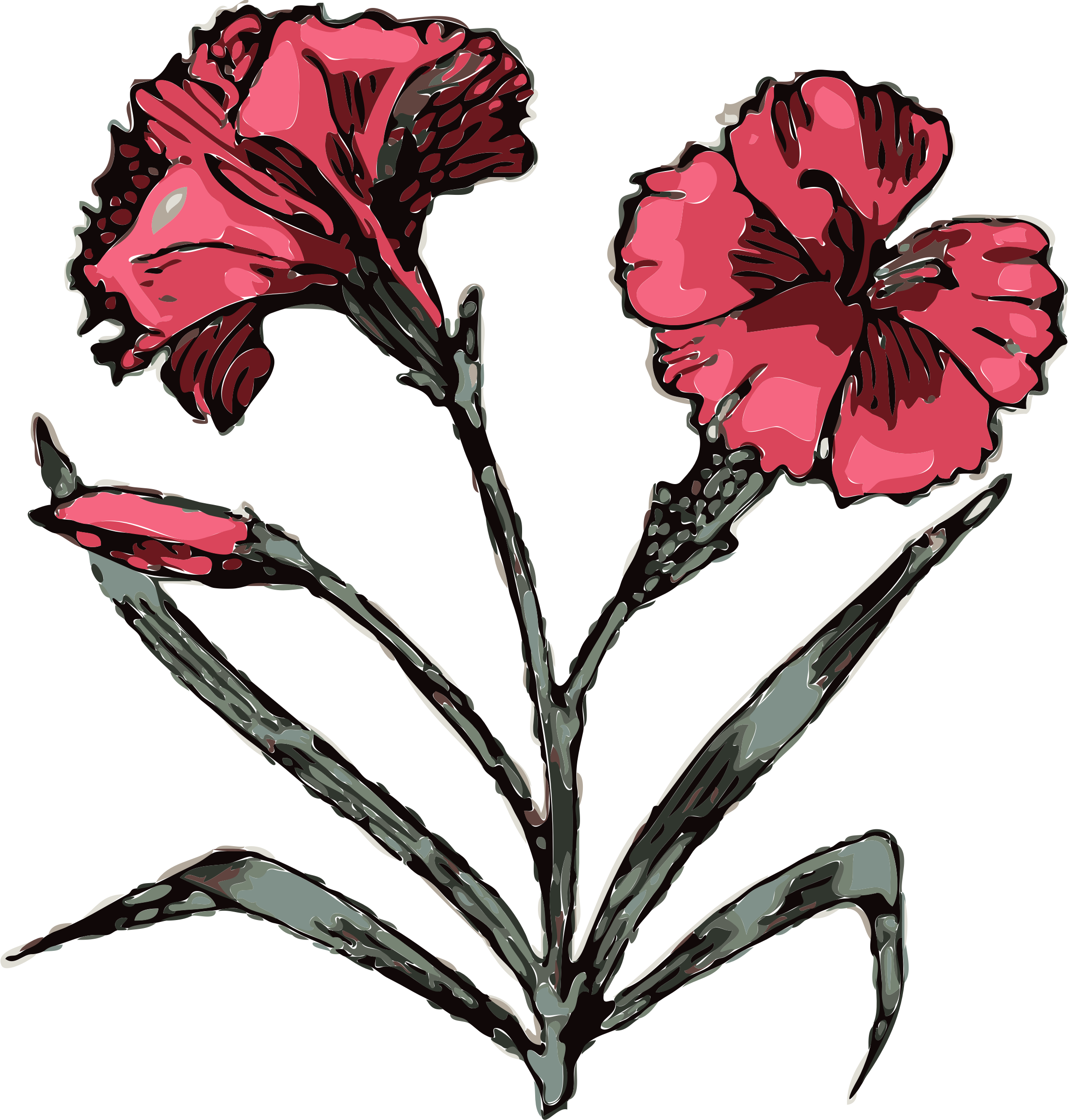 Similar Clip Art - Carnation Tattoo Designs (2285x2397)
